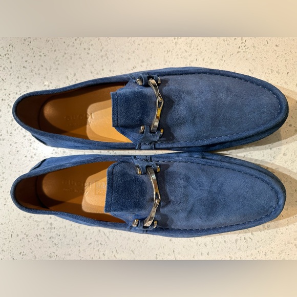 Men’s Authentic Gucci Loafer / Blue Suede / Size 11 - Picture 3 of 8